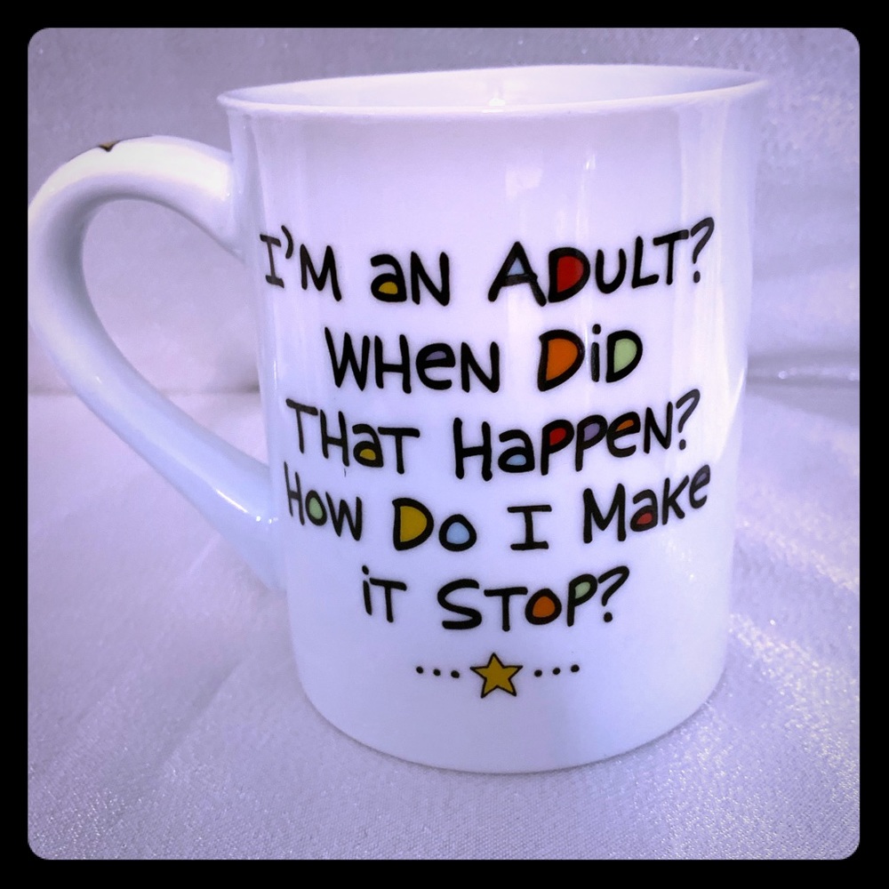 Cuppa Doodle Happy Bday Mug: Adulting is Hard !